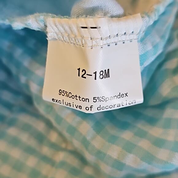 New gingham sunsuit ruffles 12-18 months - Picture 5 of 8